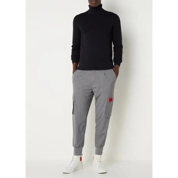 Hugo Boss Current Glavin Light Gray Tapered Fit Joggers Cargo Pants 30 - Picture 2 of 12